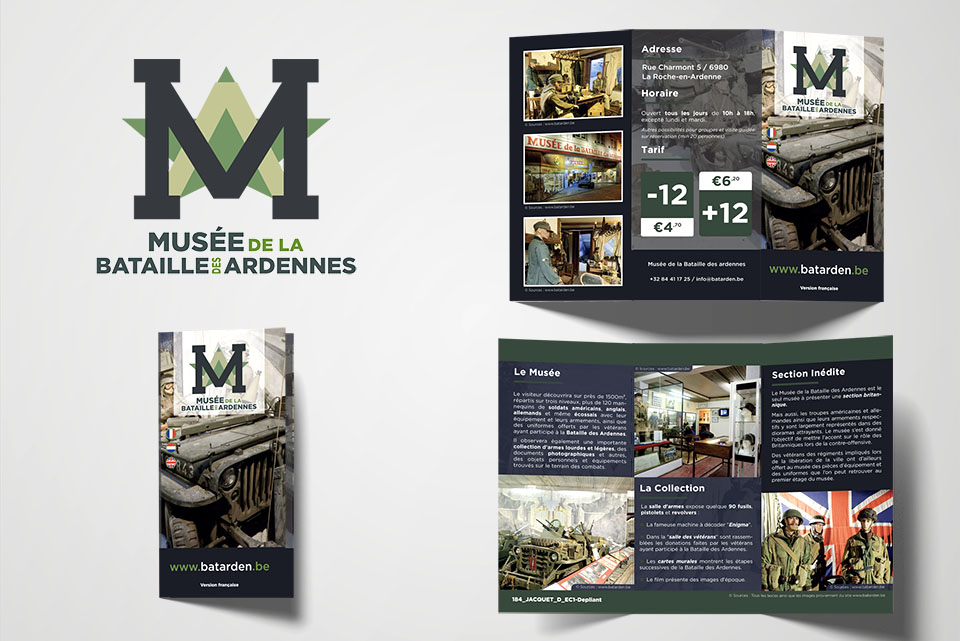 Un site internet sur le thème de la guerre représentant le musée Batarden